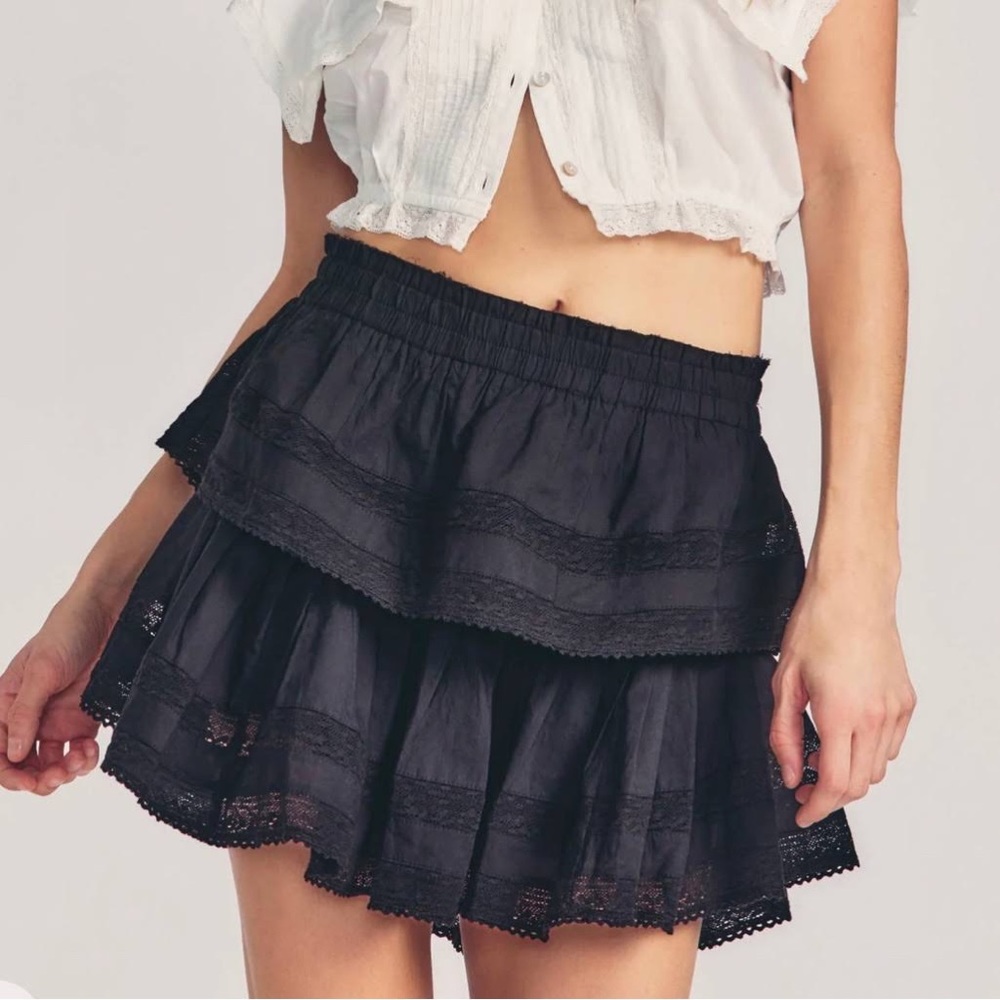 LoveShackFancy Ruffle Mini Shirt black - Picture 4 of 4